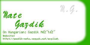 mate gazdik business card